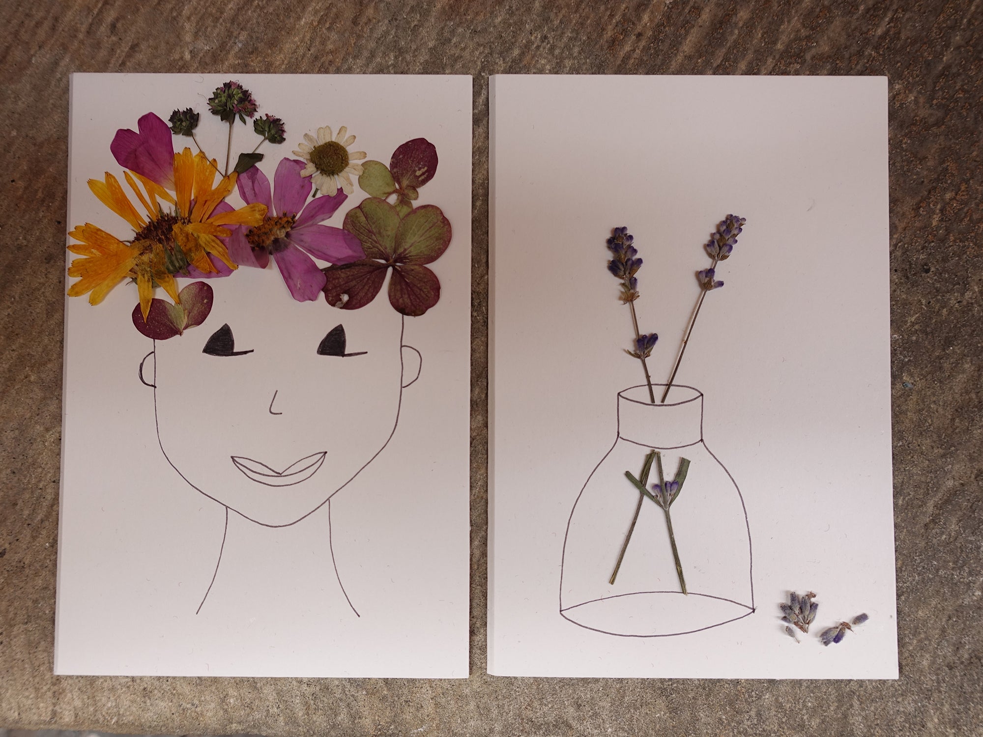 Unikarte Gesicht & Vase