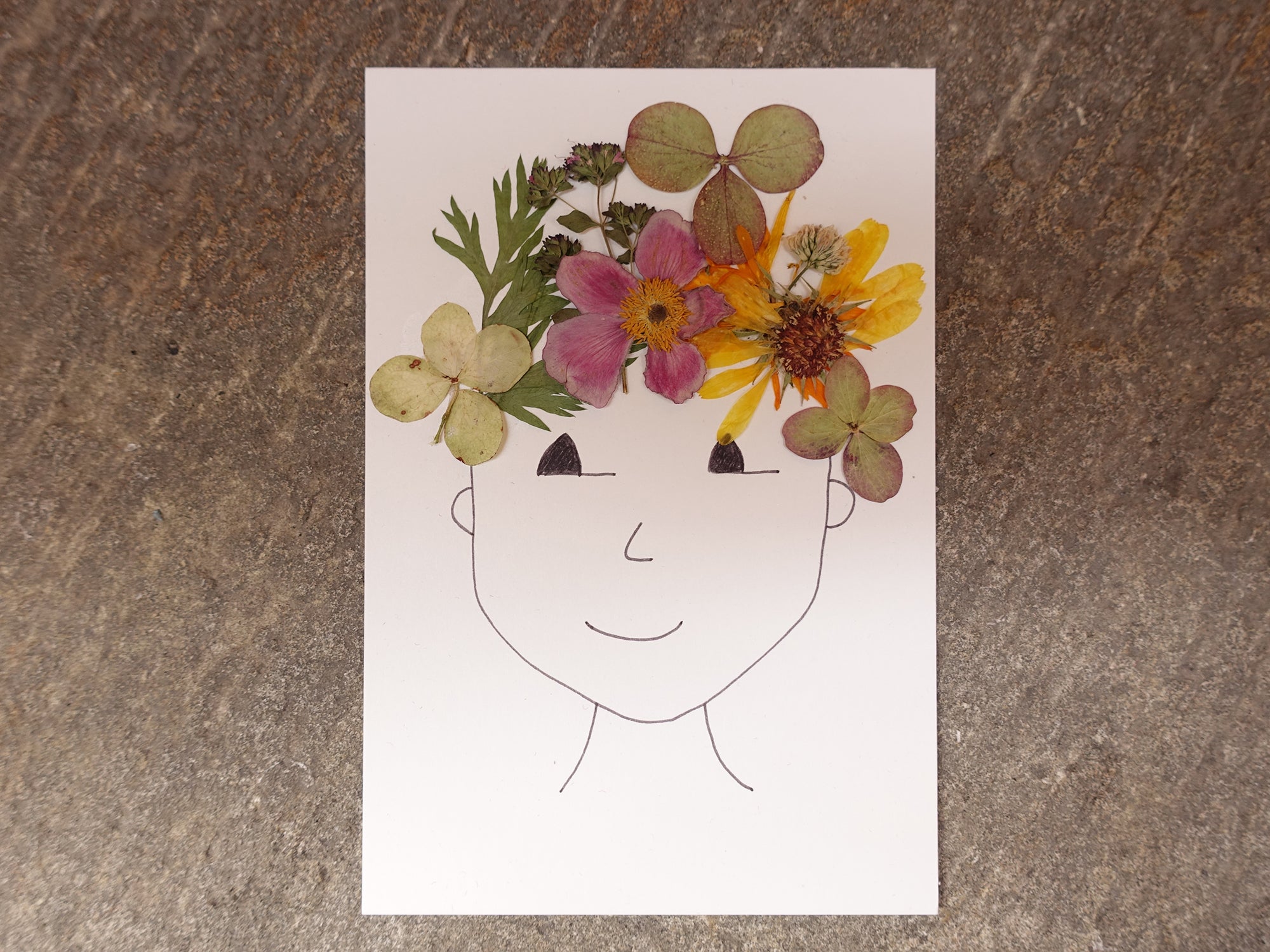Unikarte Gesicht & Vase
