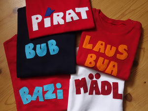 Kinder T-Shirt mit Wort, kurzarm