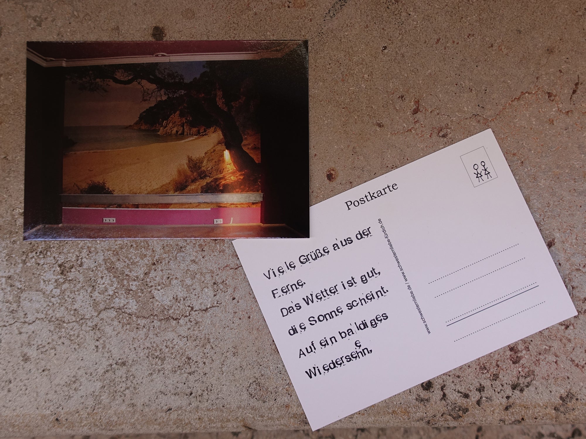 Postkarte "Viele Grüße aus der Ferne"